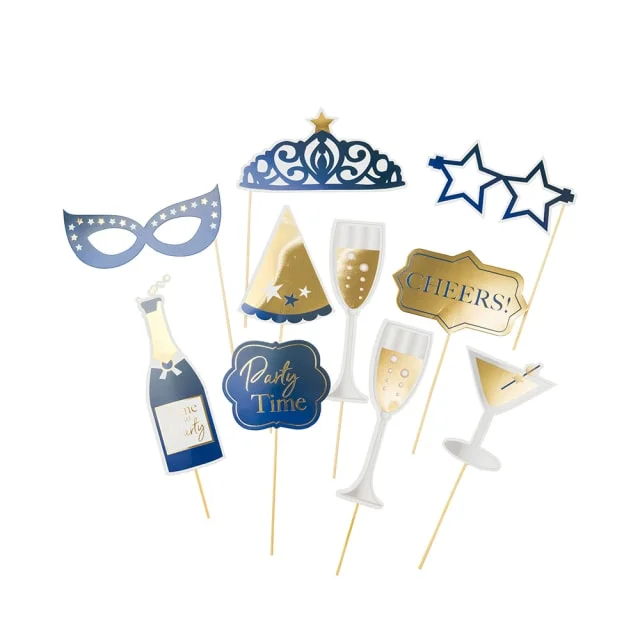 Design House 95 Fotoprops 10st, partydesigns Partytillbehör Flerfärgad ONESIZE