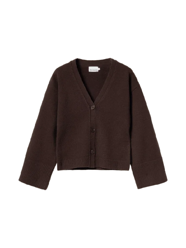 Noella Lenyx Knit Cardigan - Chocolate Tröjor Dam Brun XL