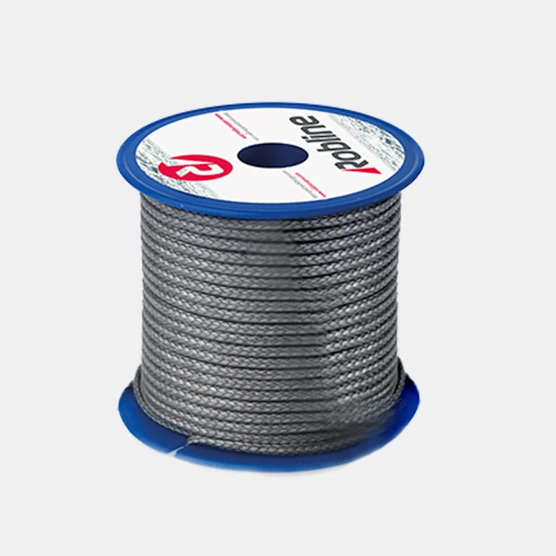 Dyneemaköysi / UHMWPE-köysi Robline Ocean 3000 XG, 12-punottu Dyneema SK78, UV-suojattu & coatattu, harmaa, 25 metriä x Ø2 mm