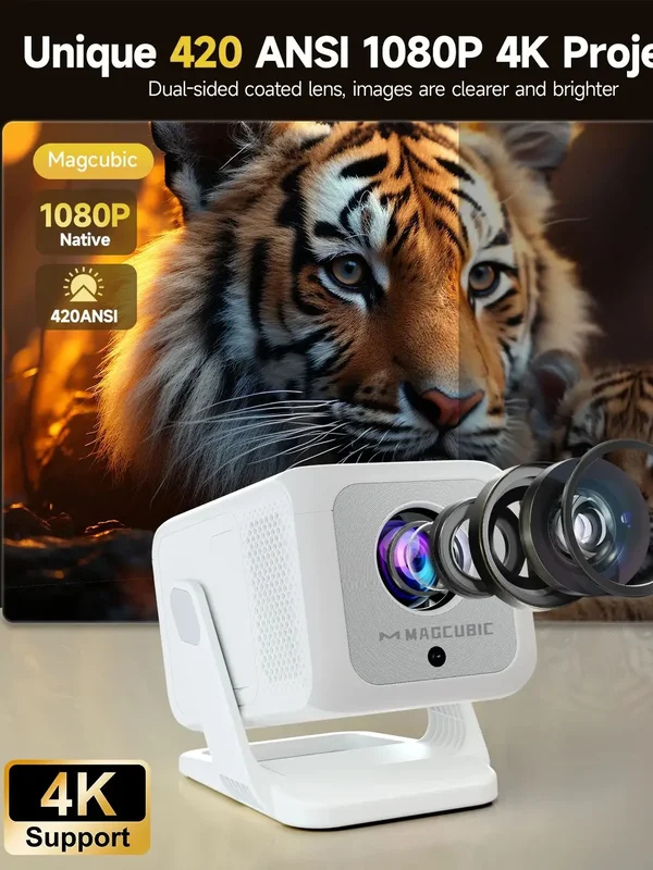 AliExpress - Magcubic HY310X draagbare projector 4K 420ANSI WiFi 6 autofocus Android 11-projector Ondersteuning Full HD 1080P Home Outdoor Cinema