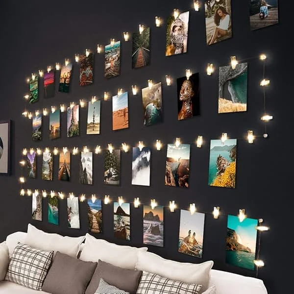 (Varm vit) Foto ljusslinga, 100 LED 10M foto ljusslinga