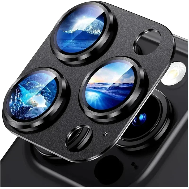 AliExpress - Titan-Schwarz-Metallglas-Kameraobjektiv-Displayschutz, Schutzhülle für iPhone 15 Pro Max, 14 Plus, 13, 15 Pro, 14 Pro
