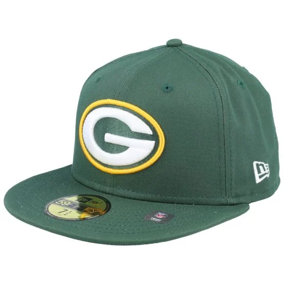 New Era - NFL Grønn fitted Caps - Green Bay Packers Otc NFL 59FIFTY Dark Green Fitted @ Hatstore