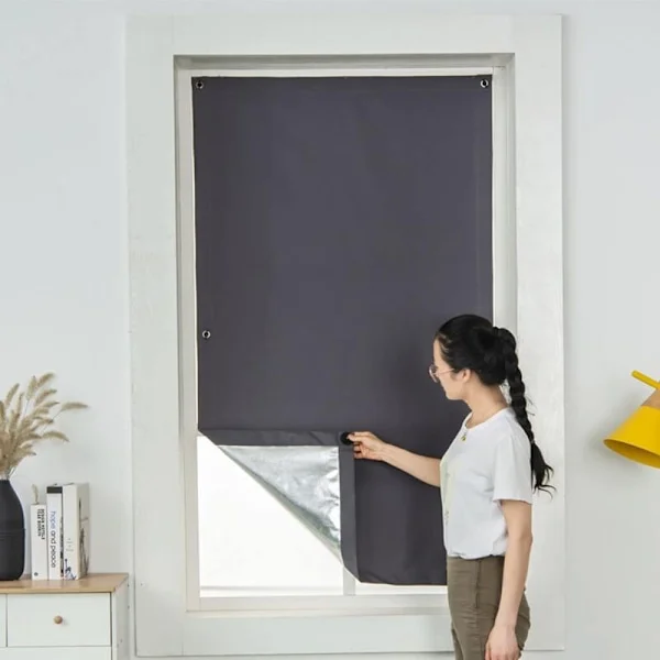 Mörkläggningsgardiner med termiskt isolerade sugkoppar för solstråle reflektor takfönster Velux sugkopp 60x120 cm mörkgrå KLB