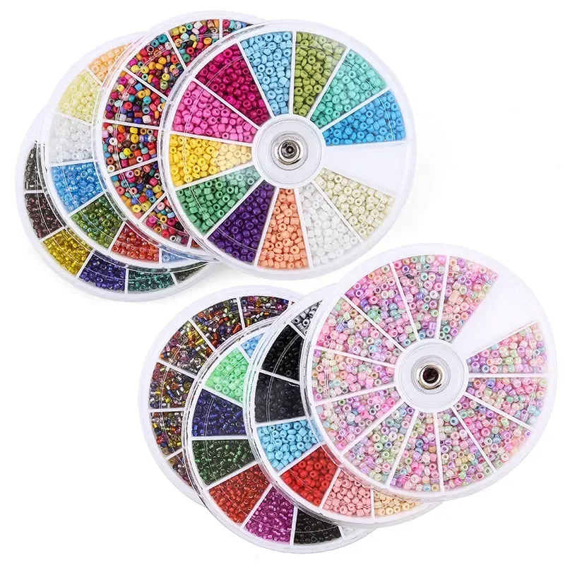 AliExpress - 2000 teile/los 12Grids Glas Seed Perlen Set Charms Schmuck Perlen Für Armband Halskette Ohrringe Handgemachte Fertigkeit DIY Schmuck 