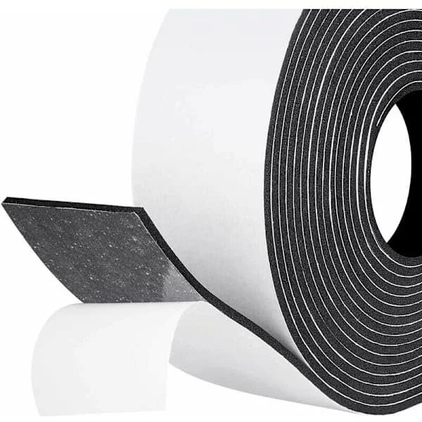 Selvklebende tetningslist for lydisolering, vindu, dusj, garasje 50mm x 3mm x 5 m, anti-kulde, anti-sjokk, gummilist, skapbeskyttelse
