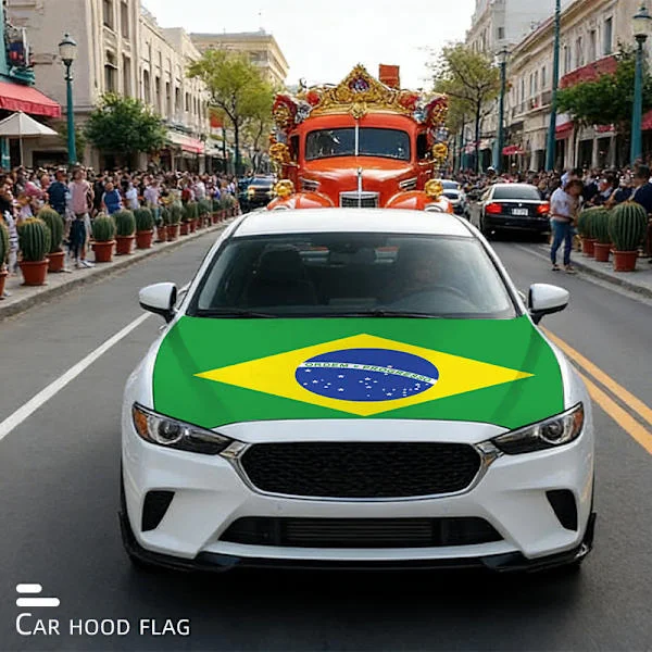 2026 VM Bilpanserflagg Fotballsupporter Bilovertrekk Banner Utendørs Fan Dekorasjon Universal Passform*Brasil*115x150cm 115x150cm