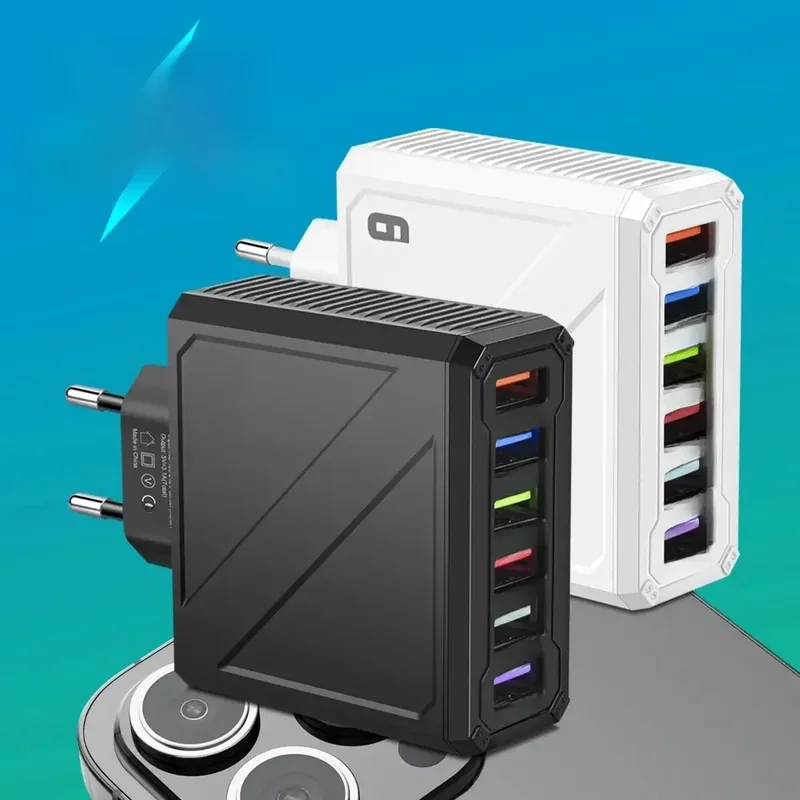 AliExpress - 3,1 A 6 Ports USB Ladegerät Schnelle Lade Wand Ladegerät Schnell Ladung Für iPhone Samsung Xiaomi Huawei Handy Adapter