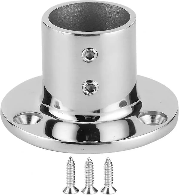 Cylinderbas, båt räcke bas, rund rörbas, 316 rostfritt stål cylinderbas 90 grader marin handräcke beslag för 32mm rör