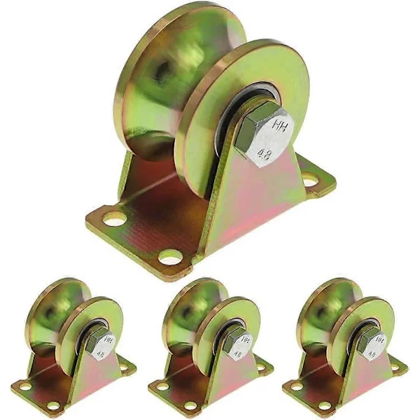 【BQ】Sliding Gate Wheel 50 mm, Steel Wheel with U-Groove, U-Groove Wheel for Reverse Track, Industrial Machine, Load Capacity 300 kg per Wheel