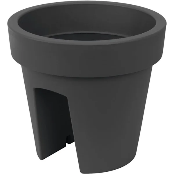 Hängande balkonglåda Lofly räcke 28 cm diameter, antracitfärg