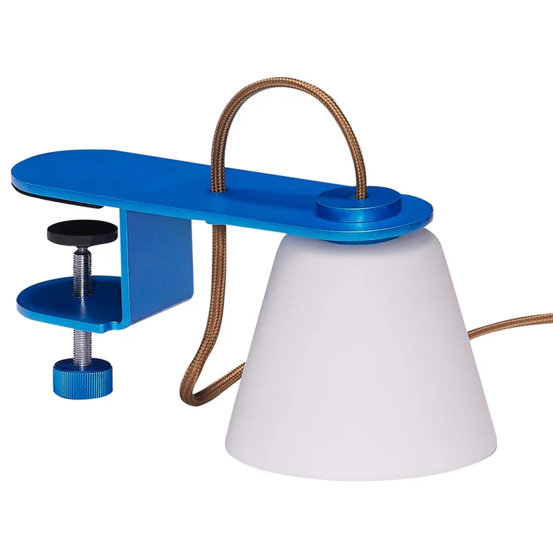 Hübsch Lure Klemmlampe Metallic Blue