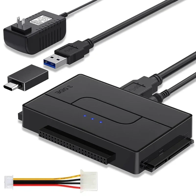 AliExpress - SATA/IDE zu USB 3.0 Adapter Festplattenadapter Konverter für Universal 2,5/3,5 Zoll IDE SATA HDD SSD mit 12V 2A Netzteil