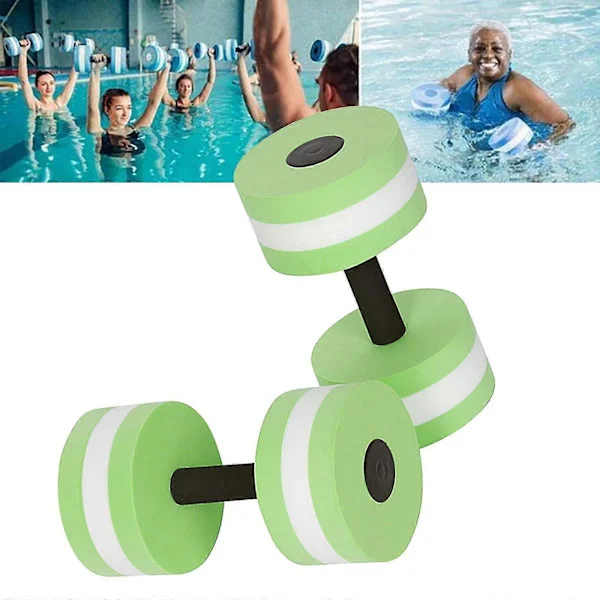 Voksen svømmeputer 1 par Aqua Fitness Manualer Skum Manualer Håndstenger Basseng Motstand Trening Grønn En Størrelse