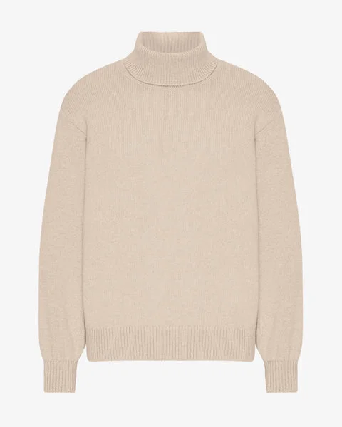 Merino Wool Turtleneck - Ivory White - 2XL