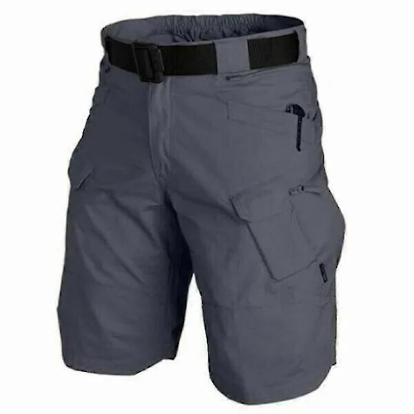 Grå 4XL Vattentäta taktiska arbetsbyxor för män, lediga militära stridsbyxor, lätta och ventilerande vandrings-, fiske- och utomhusshorts