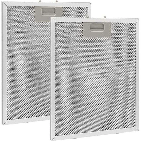 2-delt metallfettfilter for kjøkkenvifter, 320x260mm. Tilbehør til kjøkkenvifter.