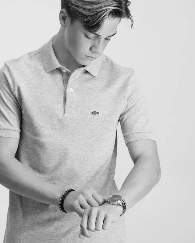 Lacoste LCB SS PIQUE POLO Szary Koszulki polo Chłopiec - Kids Brand Store