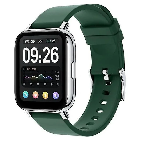 P32 Smartwatch Fitness Stegräknare Hälsa Puls Sömnmonitor IP67 Vattentät Herr Dam Sportklocka För Android Ios Grön