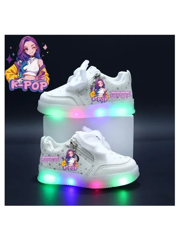 AliExpress - Chaussures LED Kpop Demon Hunter pour enfants, baskets lumineuses pour garçons et filles, baskets pour enfants avec semelle lumineuse, 