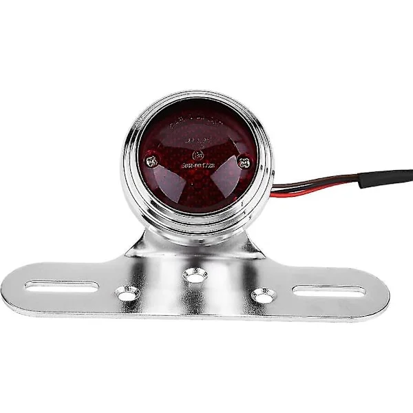 Universal Fleksibel Brems- og Baklykt Motorsykkel Nummerplate Lys LED Parklys LED Blinklys Bremslys (sølv) (1 stk)