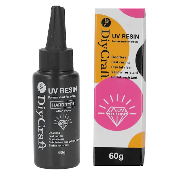 UV Lim Høj Gennemsigtighed Lugtfri Gulningsbestandig Hurtig Hærdningshastighed DIY UV Resin Lim Klar Gel 60g