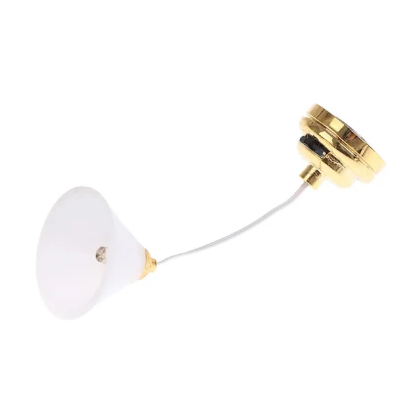 Miniatyr dukkehus taklampe hvit lysestake lysekrone for skala 1:12-FX-