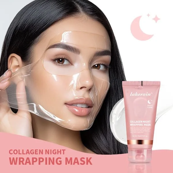 Collagen-maske til natten over-indpakning Elasticitet Hydrering Pleje Reducerer slaphed