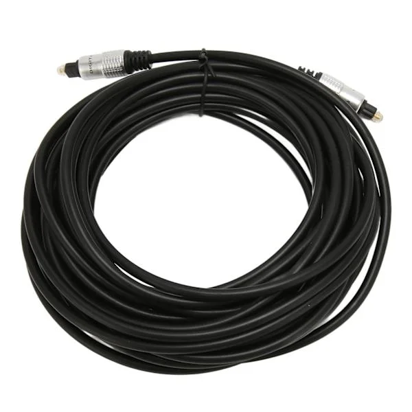 Optical Audio Cable with Gold-Plated Connector, Clear Digital Audio Fiber Optic Cable with Aluminum Casing 10m / 32.8ft