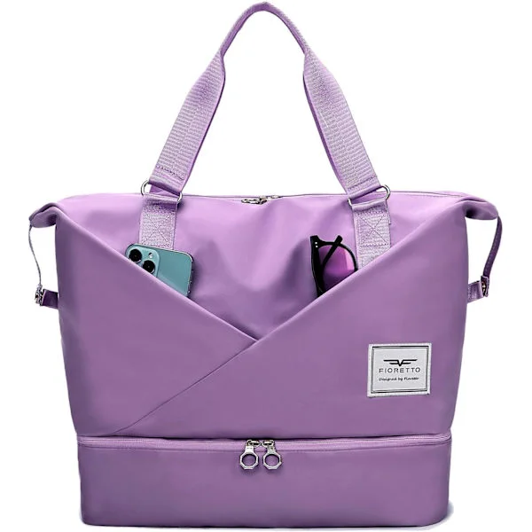 Reiseveske for kvinner med laptoprom, vannavstøtende treningsbag weekendbag overnattingsbag sykehusbag weekendbag