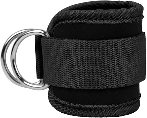 1-pack Ankelremmar Ankelmotståndsband Handledsmanschetter Vadderade Remmar Justerbar Fitness Glute Kickback D-ring för Kabelmaskin Gym Fot Benträning