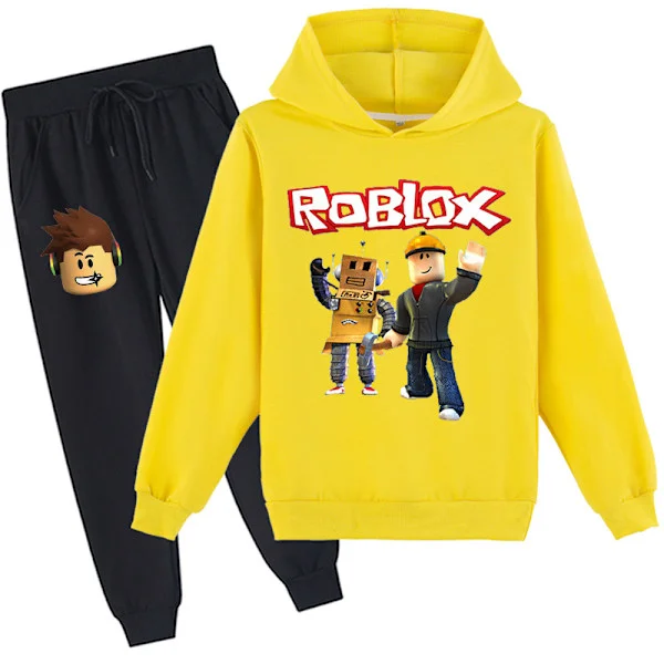 Roblox Hoodie Kläder Barn Termisk Hoodie Kläder Roblox Tryckt Hoodie Set