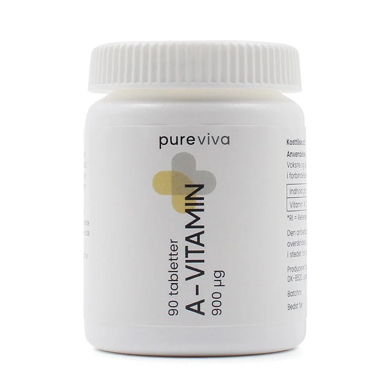 3 for 2 - Pureviva A Vitamin 900 μg 90 tabl., Helse & Madvarer, Vitaminer, A-vitamin