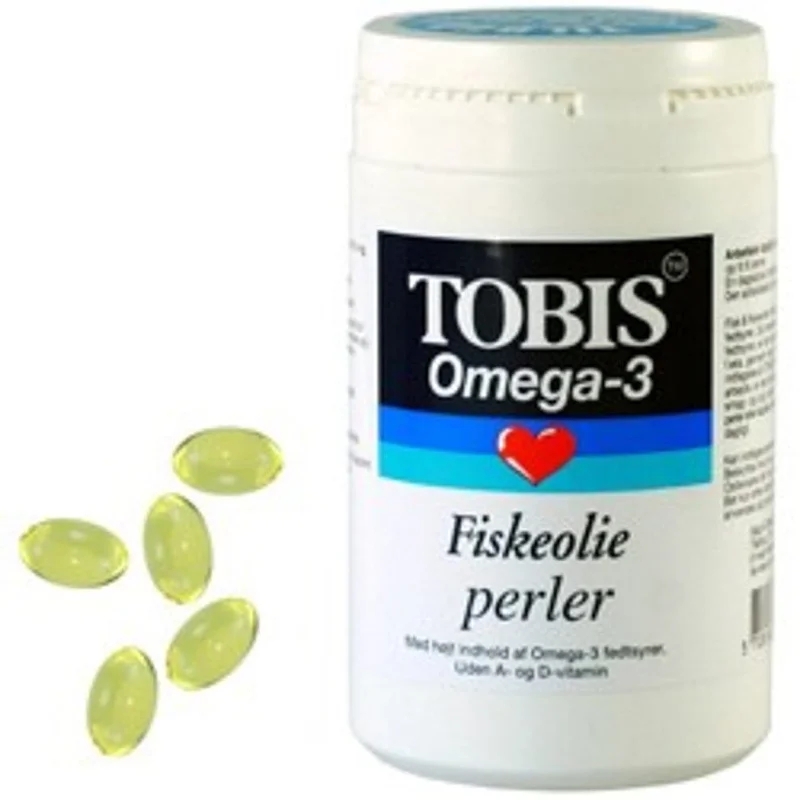Tobis Fiskeolie omega 3 perler 500 mg 200 kaps., Helse & Madvarer, Kosttilskud, Fiskeolie & Omega 3
