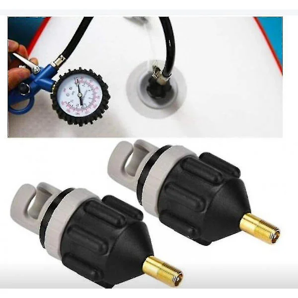 2-pack sup-pumpadapter, uppblåsbar ventiladapter, uppblåsbar båt, kajak, uppblåsbar munstycksbåtventil, pumptillbehör, uppblåsbar