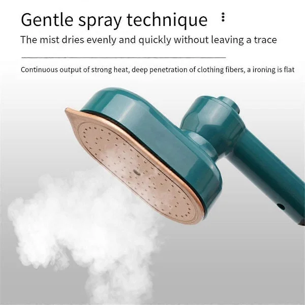 Mini Portable Iron Handheld Iron Household Handheld Iron Rotating Foldable Iron EU PLUG (White)