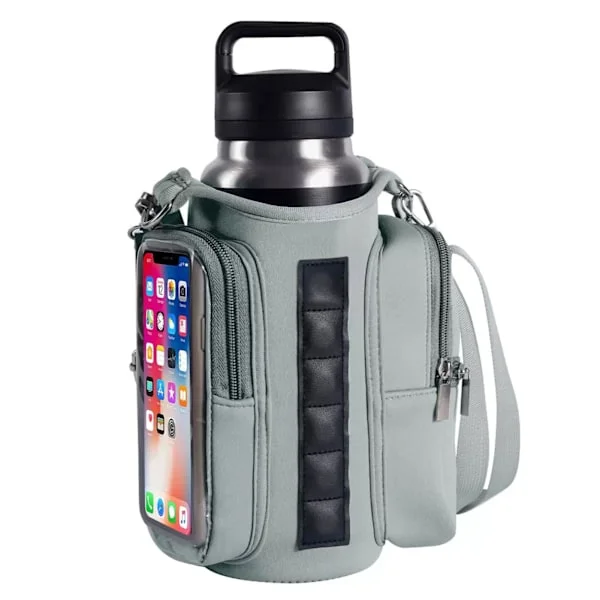 Magnetic Bottle Bag Waterproof Hiking Sports Gym Cross-body Shoulder Magnetic Water Bottle Holder Sling Bag