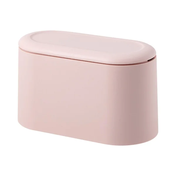 Mini Trash Can with Lid - Removable Small Waste Bin, Plastic Trash Can, Countertop Wastebasket, Countertop Garbage Bin for Bathroom, Office, Kitchen 