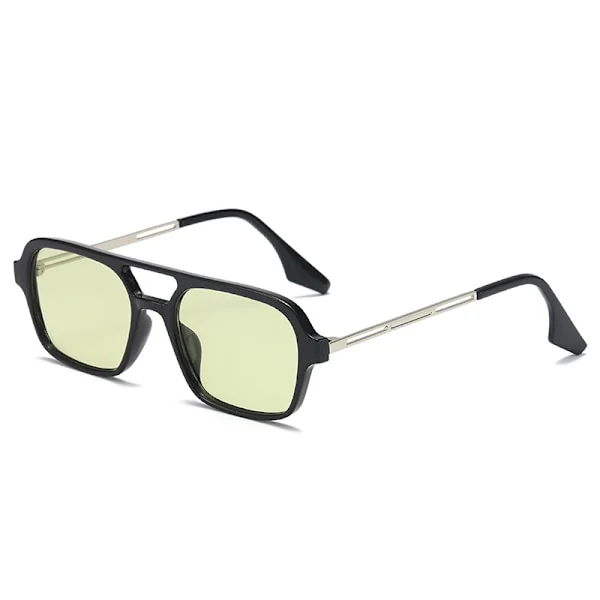 Ubiuo Firkantede Polariserte Aviator Solbriller Dame Herre Vintage Solbriller 90-tallet 70-tallet Shades