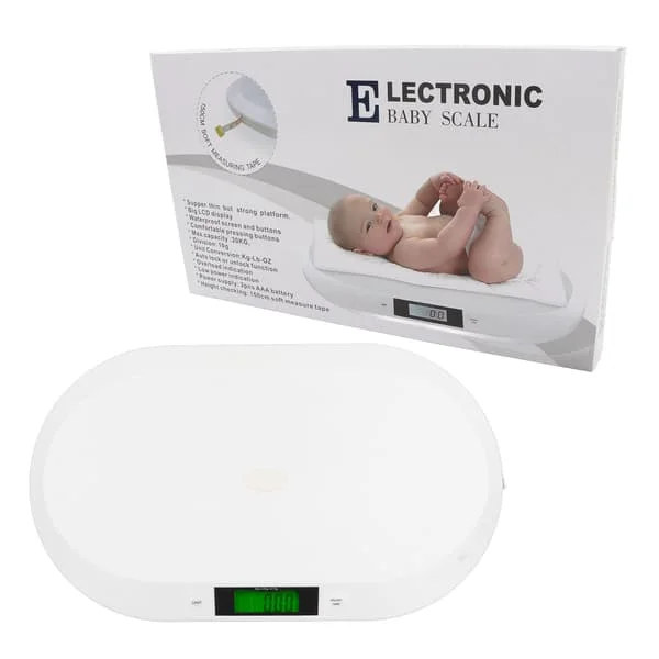 Babyvægt Professionel Multifunktionel Ergonomisk Digital Vægt til Spædbørn Småbørn 20 kg