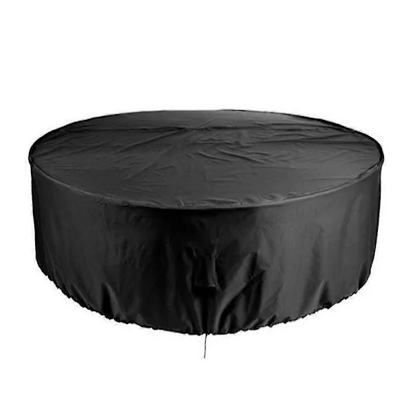 Rund Hagebeskyttelse Beskyttende Trekk Rundt Hagebord Hagebordtrekk Vanntett Og Vindtett 210d Oxford Rundt Hagebord 120*75cm-FQ-