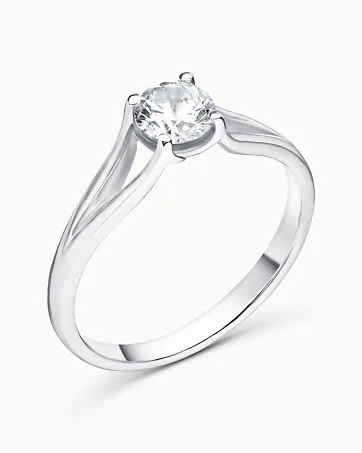 Cornelia Diamond Ring 18K White Gold Natural Diamond 0.50 Carat