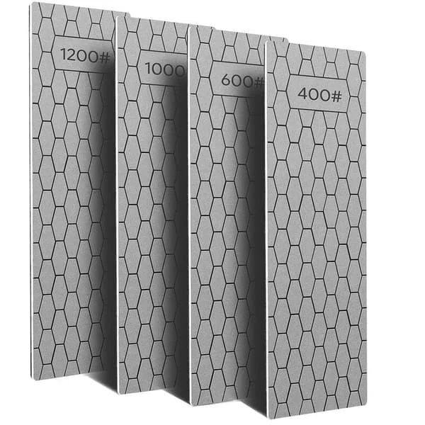 Sett med 4 diamantbryner, honeycomb-bryner, korning 400/600/1000/1200-FF-