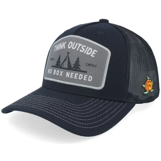 SQRTN - Schwarz trucker Cap - Outside Cap Black Trucker @ Hatstore