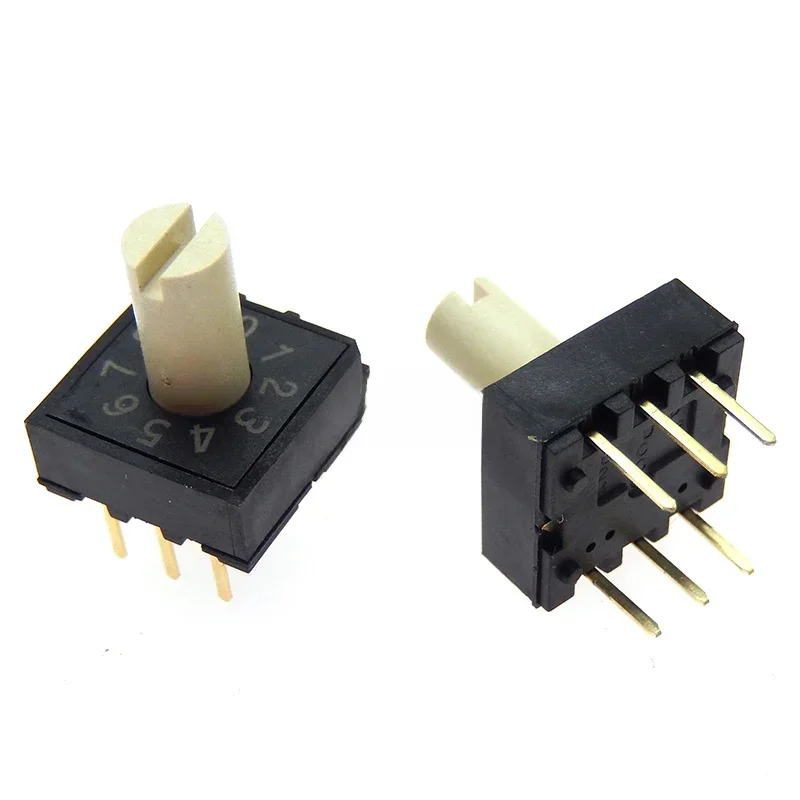 AliExpress - 1 pièces RH3HAF-10R-V-B commutateur de codage commutateur à cadran rotatif 10 positions 0-9 codage sur 3:3 encodeur rotatif avec poignée