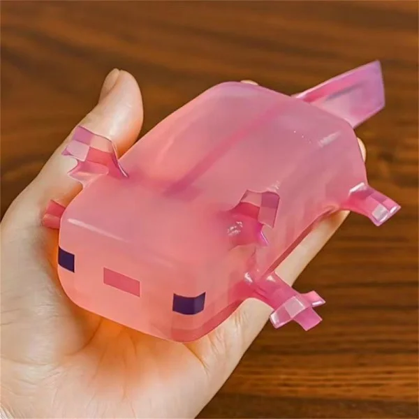 Minecraft Plast Axolotl Squish Musik Maltos Godis Dekompressionsventil Squish Musik Långsam Återhämtning Dekompressionsleksak
