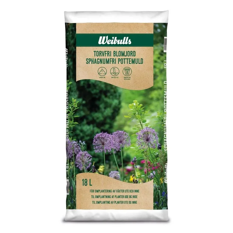 Weibulls 21919 Blomjord 18 l, torvfri, Odling