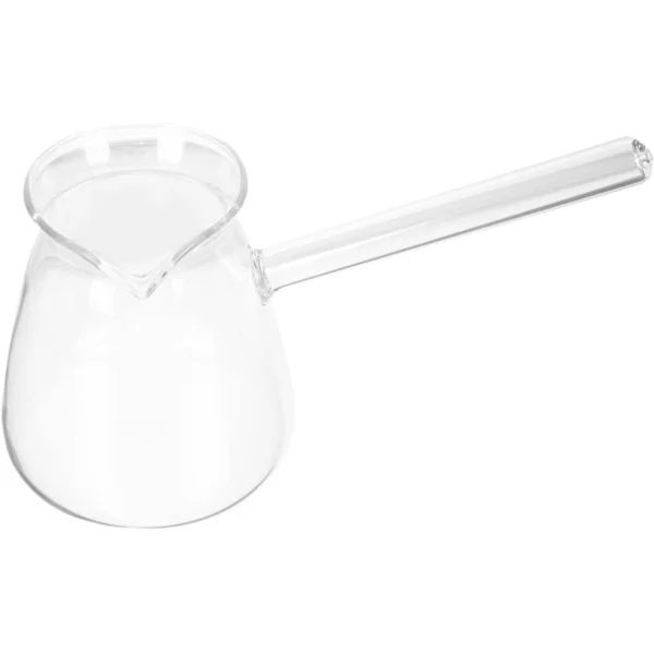 Arabisk kaffekanne Tyrkisk kaffekanne i glass med håndtak, melke- og smøroppvarmer, komfyrtopp tekanne kaffetrakter, varme-smelte varm sjokolade, 450 