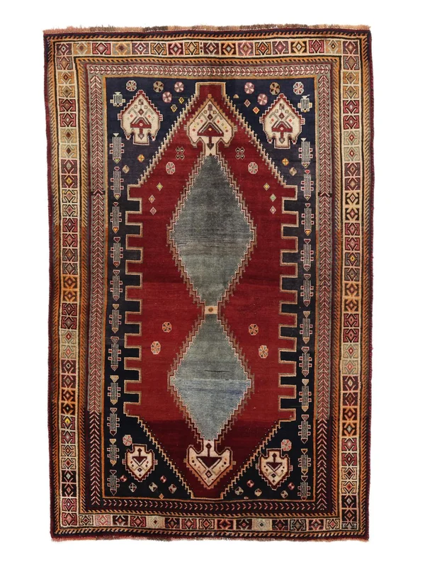 Handknuten Orientalisk Shiraz Matta 150X240 Svart/Brun
