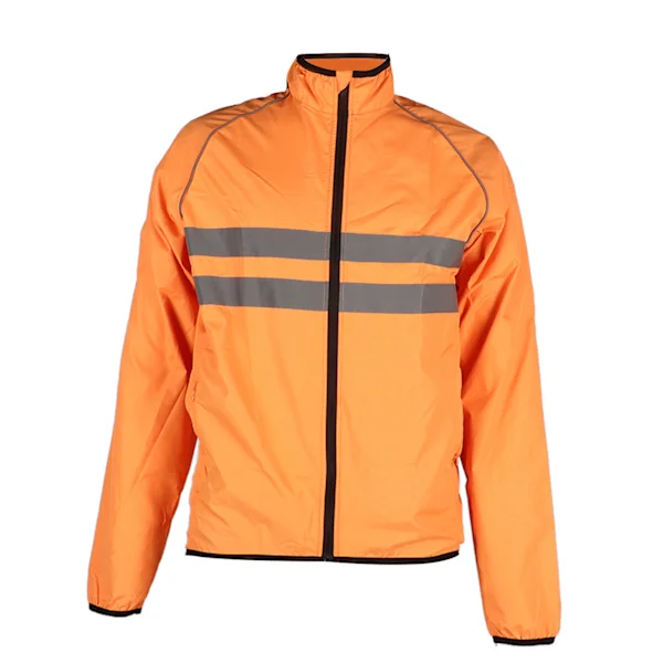 Pustende Vindtett Vanntett Reflekterende Sykkeljakke Polyester Motorsykkel Sykkeljakke Oransje 2XL